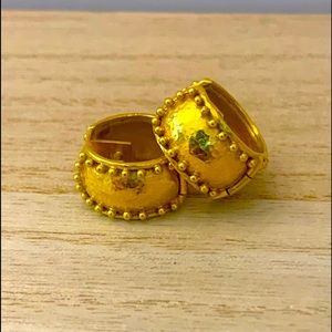 Elizabeth Locke 19K gold granulated hoops